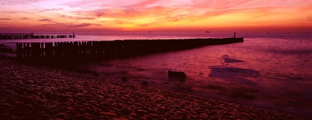 Sunset at a  Beach Panorama