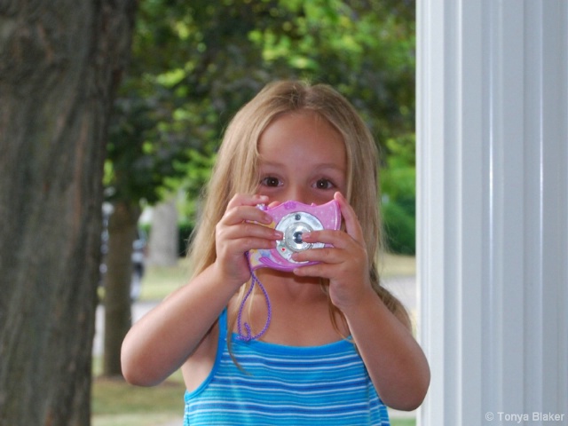 Gracie and her "camera"
