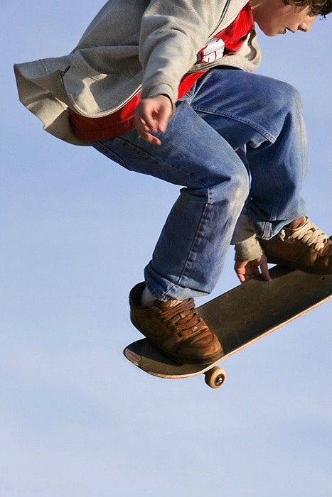 Skateboarder-Freeze Action