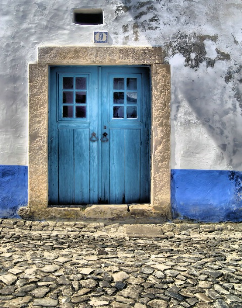 Medieval Blue Door of Obidos