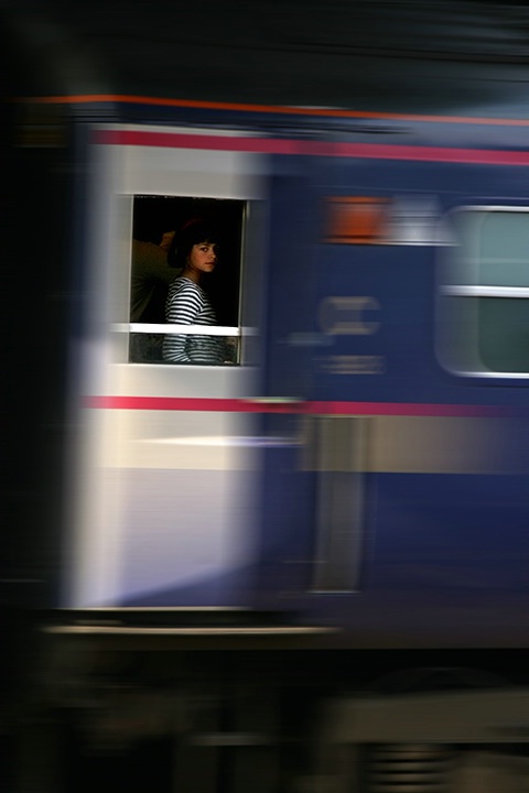Girl on a train