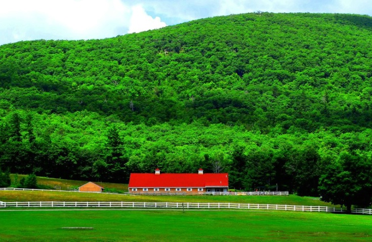 hillside barn