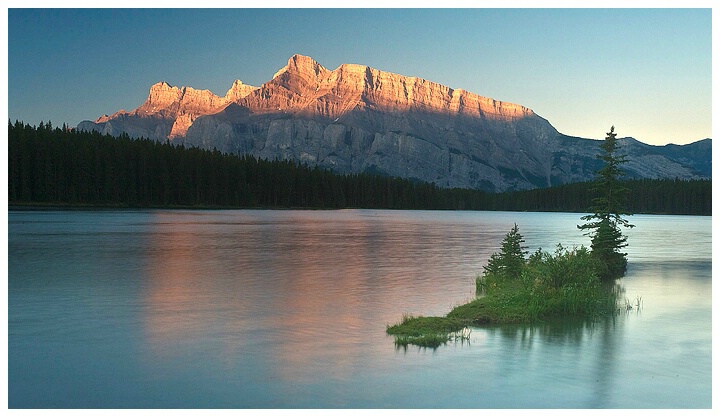 Mt.Rundle from Two Jack Lake-Banff N.P.