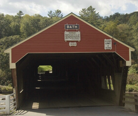 Covered Bridge in Bath, New Hampshire