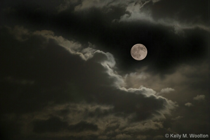 Moon and clouds