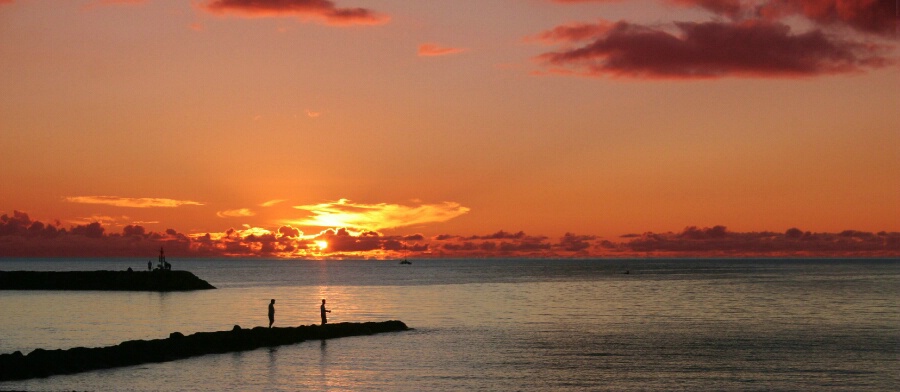 Fishing in Oha'u, Hawaii