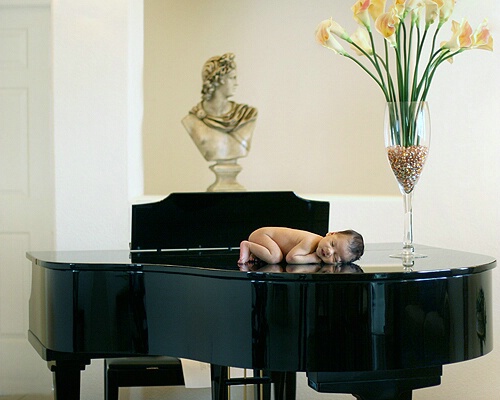 The piano and the baby....