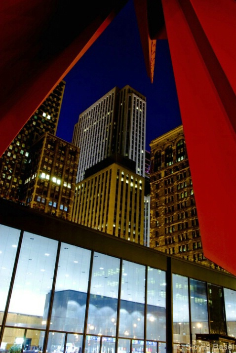 Reflections of Chicago city lights - ID: 4760988 © Sibylle Basel