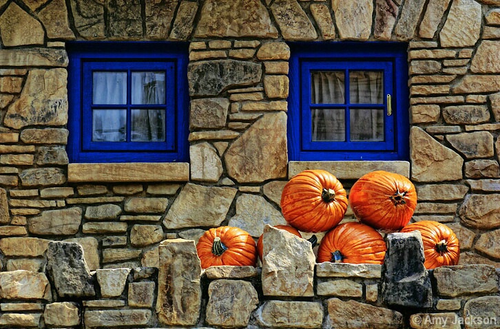 Blue Windows & Pumpkins
