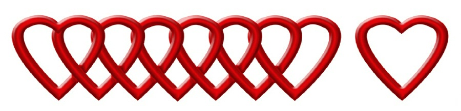 Linked heart banner