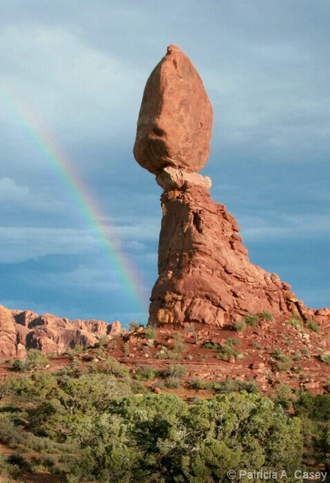 Balanced Rock and Rainbow