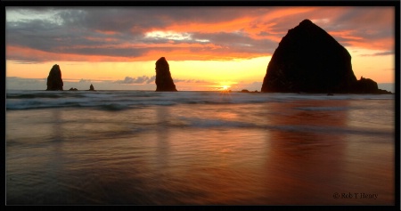 Haystack At Sunset