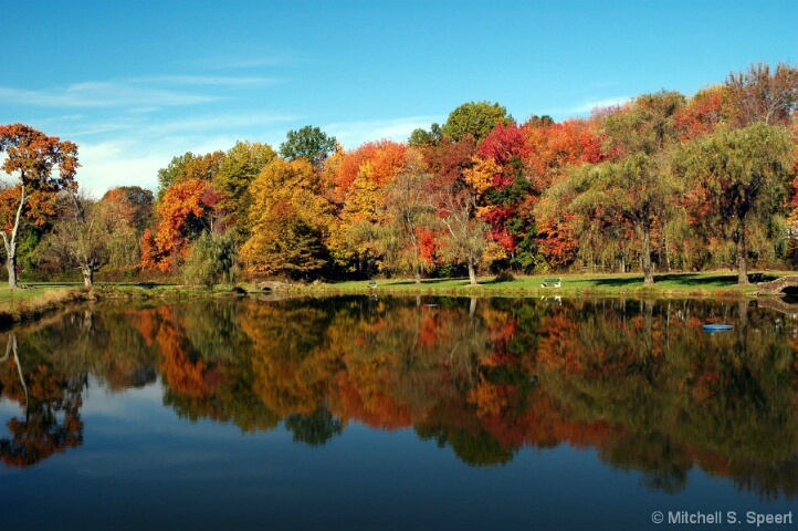 Blue Mill Pond in Autumn
