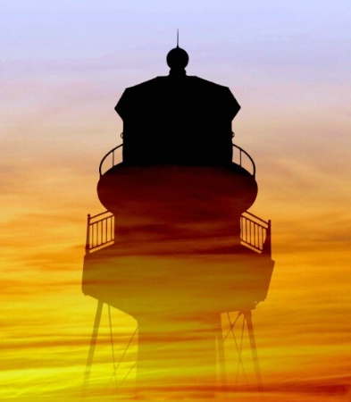 Sanible Island Lighthouse Silhouette