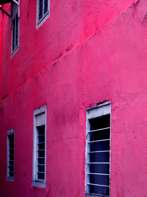 Pink'ish Wall with Windows