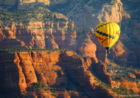 Balloon in the Red Rocks  Sedona, Arizona