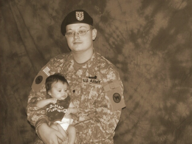 Specialist Graves and daughter Shelby