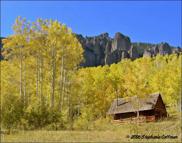 Mountain Cabin in the Fall