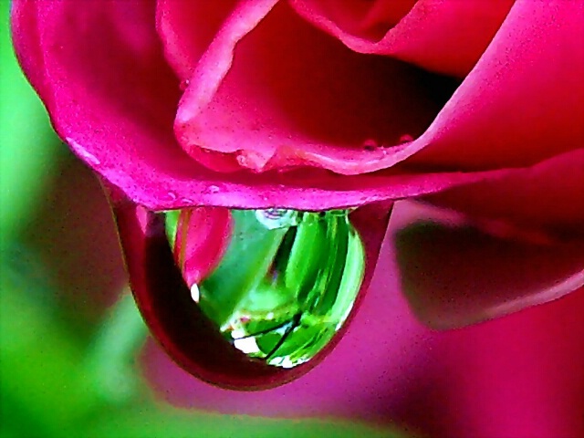 Rose Drop Reflection