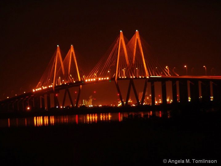 The Lights of The Fred Hartman Bridge