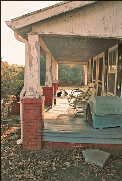Front Porch at sundown ( with Kittens) 2007