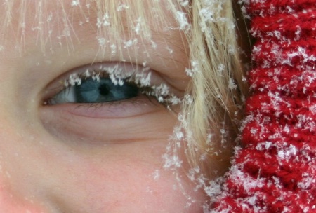 Snow Flakes on Eye Lashes