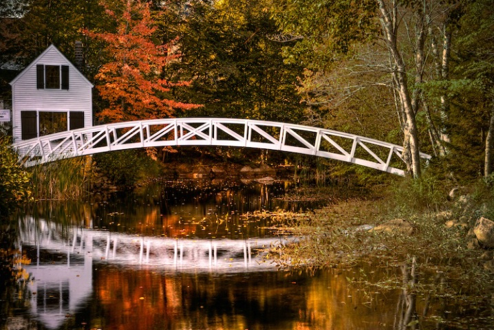 Fall Day at the Somesville Bridge