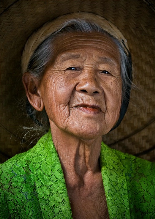 Lady in green