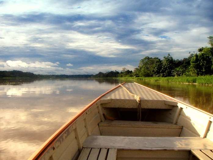 Boat on the Napo River - Sunshine Filter