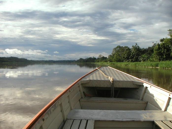 Boat on the Napo River - BEFORE