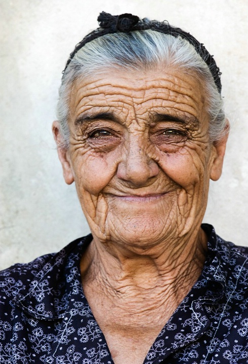 Old happy Greek lady