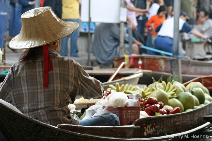 Fruit vending lady Thai Market