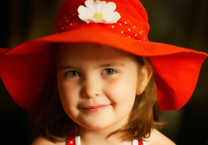 Little Girl in Red Hat