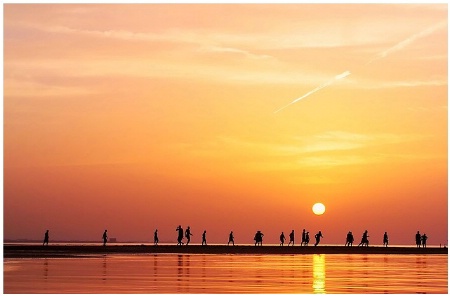 Playing below the sunset 