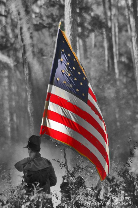 SELECTIVE COLOR WITH FLAG BEARER