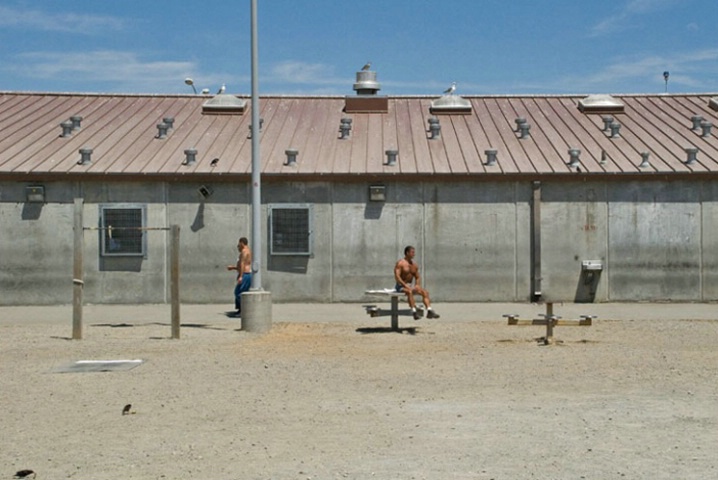 Prison yard at San Quentin