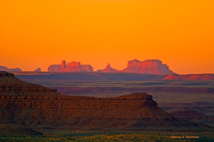 Monument Valley Morning Golden Glow