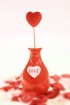 Red Heart in Vase