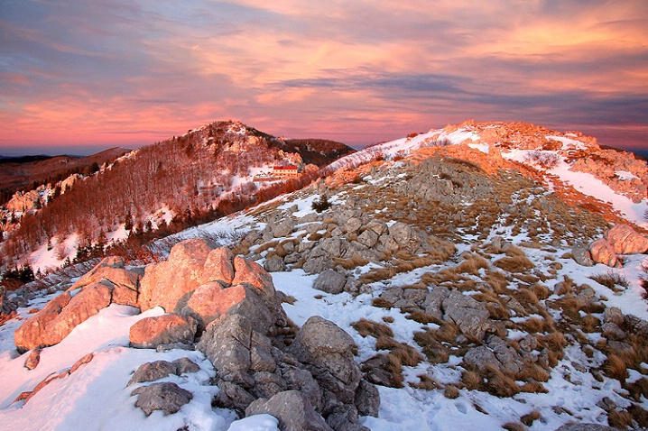 Sunset in National Park North Velebit