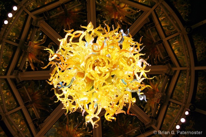 Chihuly's glass chandelier
