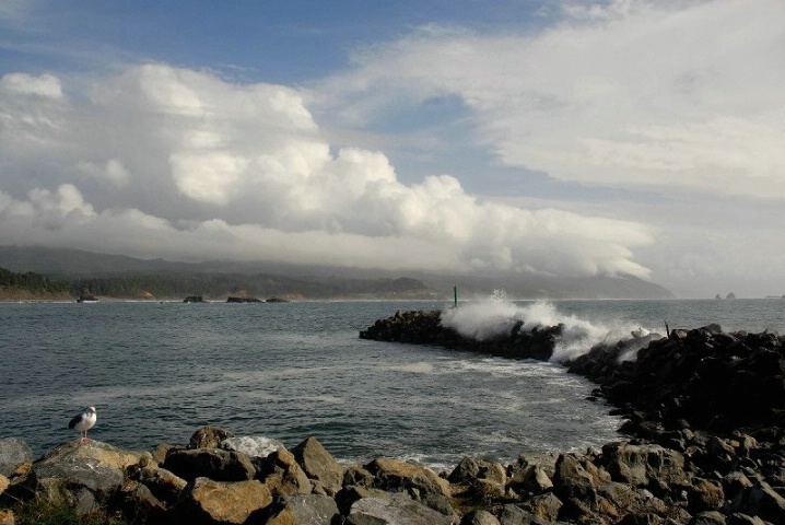 Wave Over the Jetty