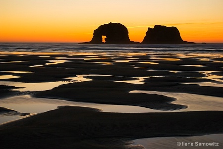 Rockaway Beach Low Tide Sunset