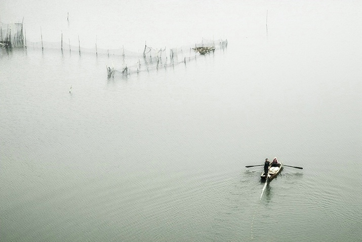 a scene at a lake