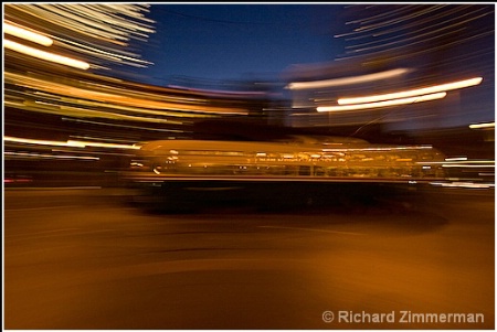 Slow shutter and panning, almost(?) works.