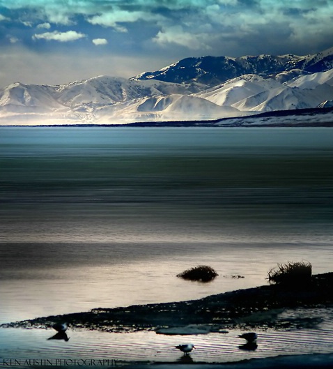 Oquirrh Mountian off the Great Salt Lake