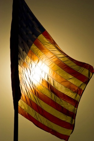 Flag at Sunset
