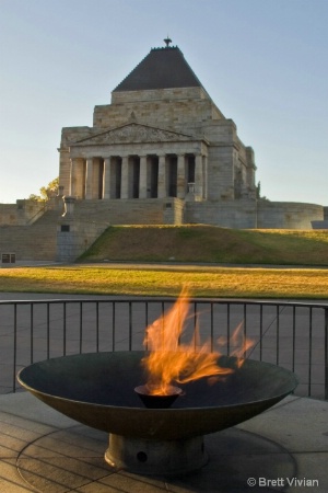 Melbourne Shrine with Eternal Flame