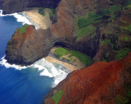 Kauai from a helicopter