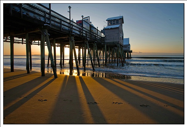 Old Orchard Beach Pier at sunrise