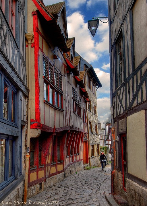 Bicyclist - Vieux Rouen - France